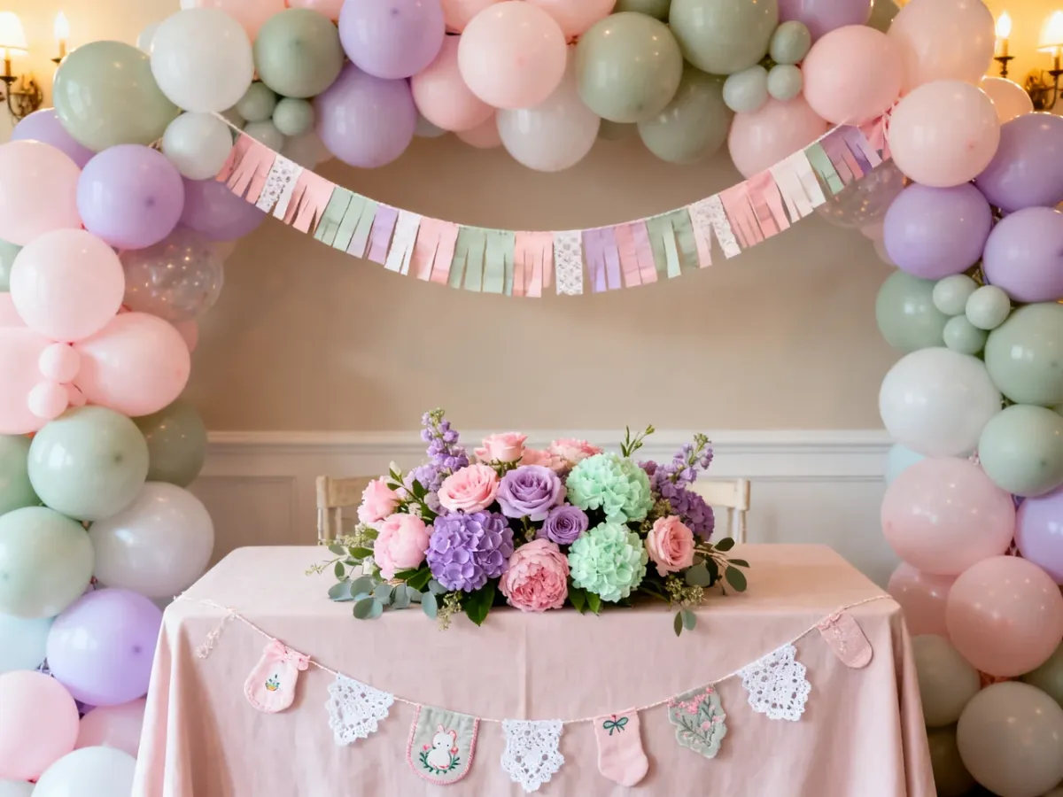 Spersonalizowane dekoracje na kameralny baby shower